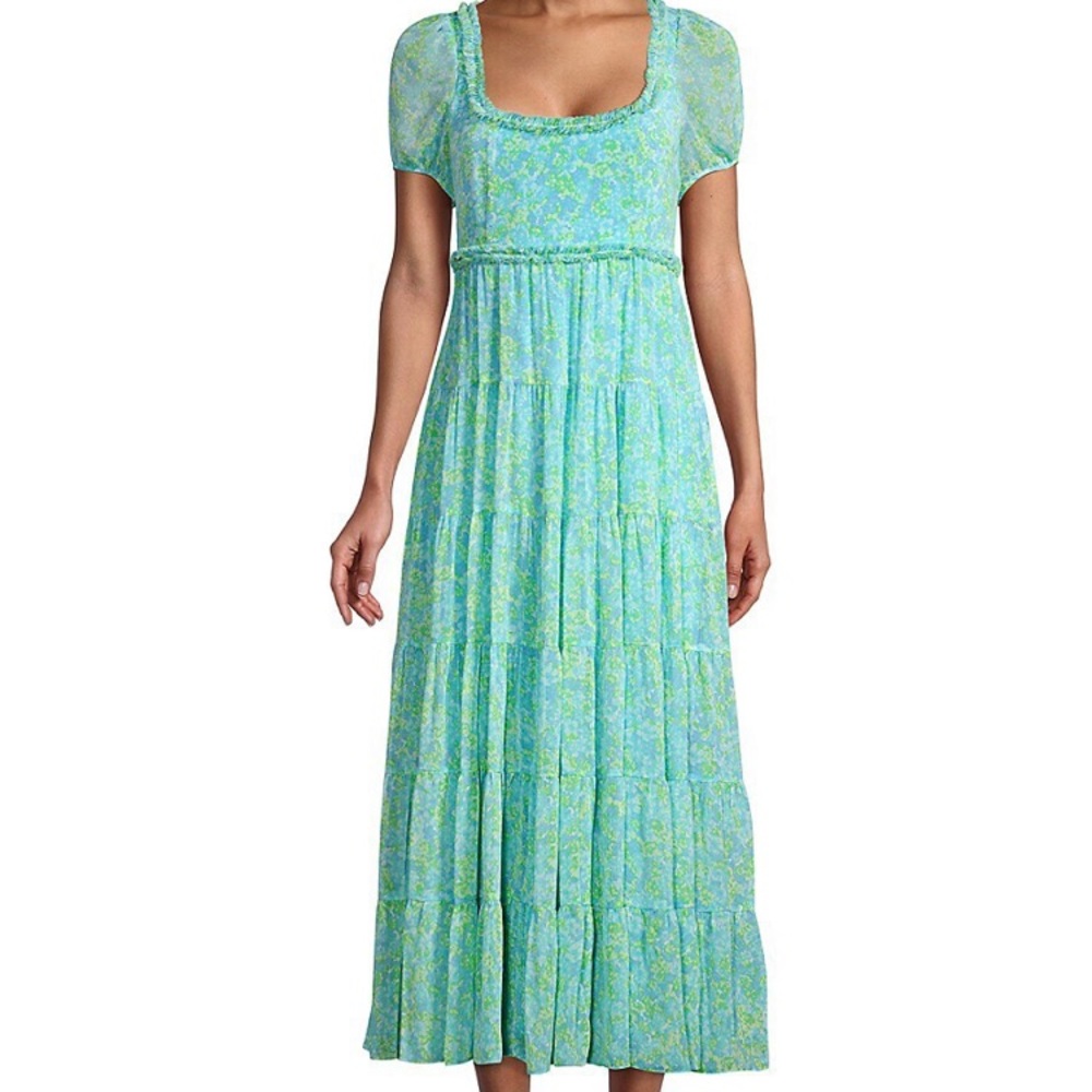 LIKELY Chloe Crinkled Chiffon Midi Dress - Picture 7 of 12